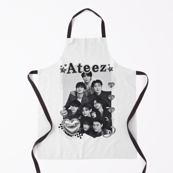 Item preview, Ateez Kpop Boy Group Black and White Collage Design designed and sold by AJUNICE STUDIO.