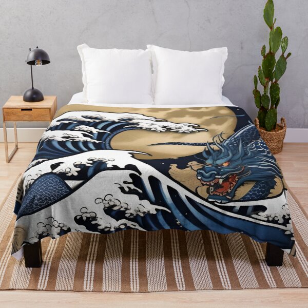 Item preview, Indigo Sky Gold Dragon – Edo Period Woodblock Print designed and sold by Vandy Fullam.