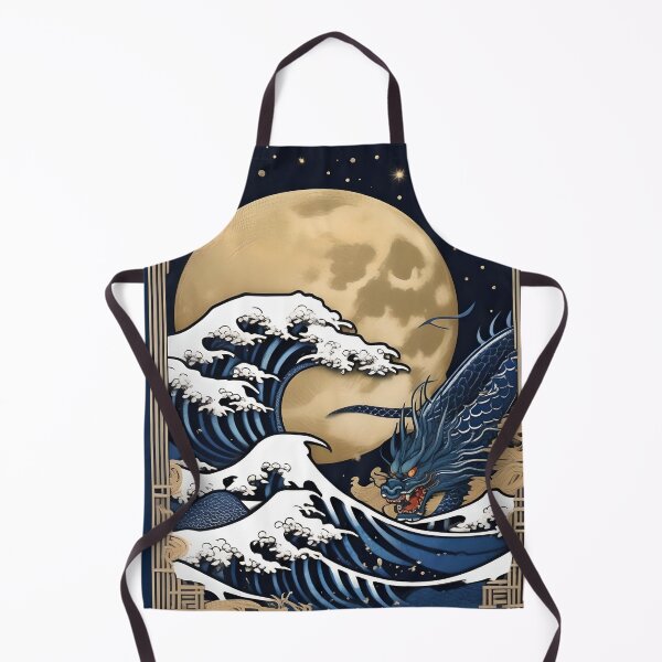 Item preview, Indigo Sky Gold Dragon – Edo Period Woodblock Print designed and sold by Vandy Fullam.