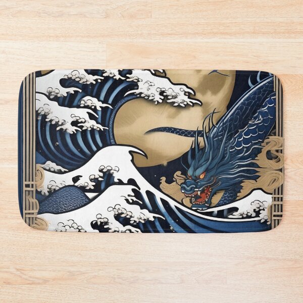 Item preview, Indigo Sky Gold Dragon – Edo Period Woodblock Print designed and sold by Vandy Fullam.