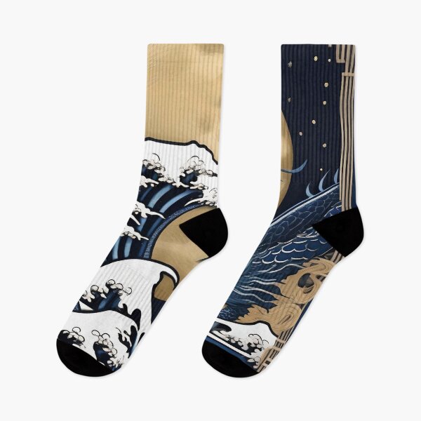 Item preview, Indigo Sky Gold Dragon – Edo Period Woodblock Print designed and sold by Vandy Fullam.