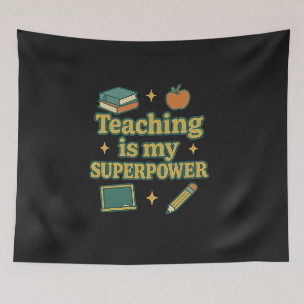 Item preview, Teaching is My Superpower – Fun Teacher Graphic designed and sold by kindacutecompany.