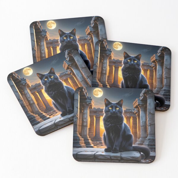 Item preview, Black Cat at Greek Ruins designed and sold by Suzebilia.
