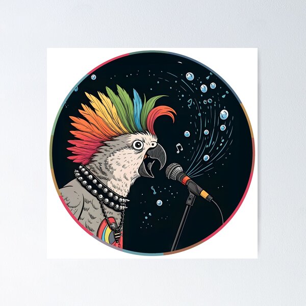 Item preview, Punk Rock Parrot designed and sold by Fadi Alyaldani.