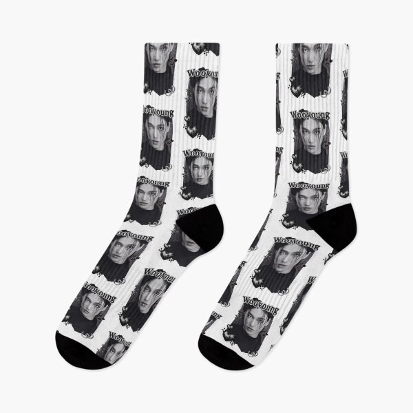 Item preview, Ateez Wooyoung Kpop Boy Group Black and White Collage Design designed and sold by AJUNICE STUDIO.