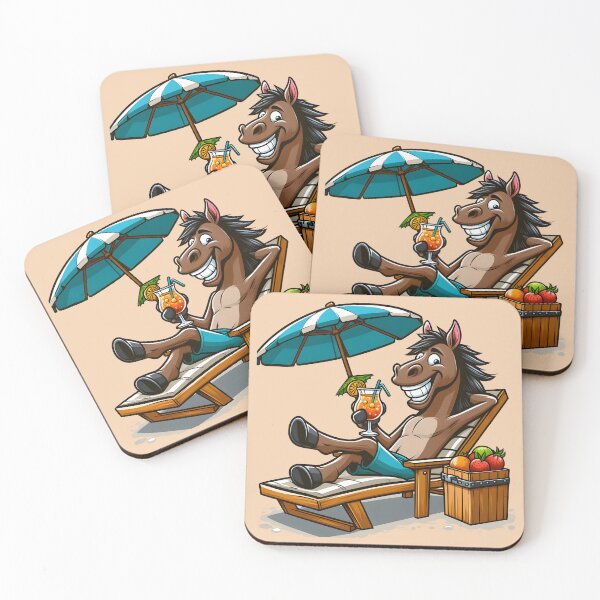 Item preview, funny, funny horse drinking a cocktail on the beach,radiate positivity, Stylized designed and sold by orthodox-icon.