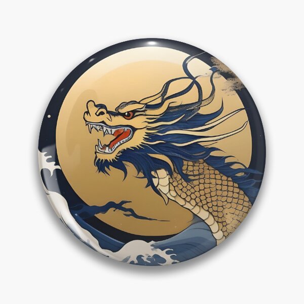 Item preview, Golden Sky Serpent – Vintage Japanese Myth Print designed and sold by Vandy Fullam.