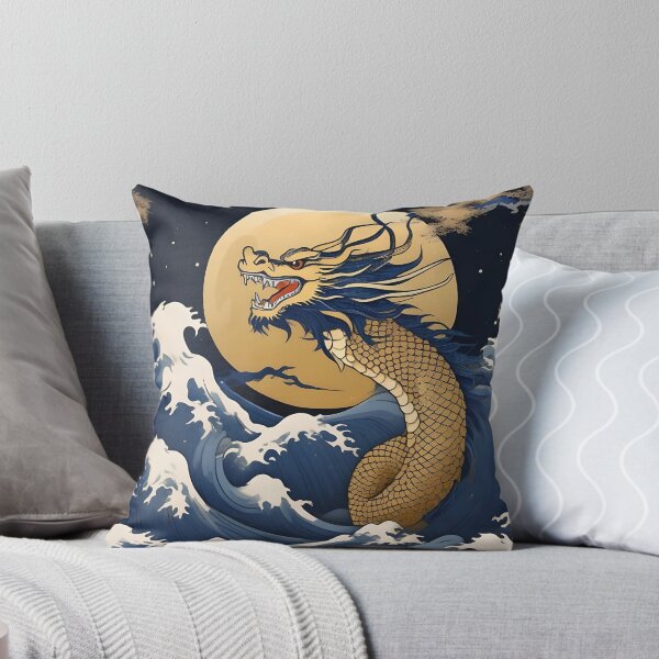 Item preview, Golden Sky Serpent – Vintage Japanese Myth Print designed and sold by Vandy Fullam.