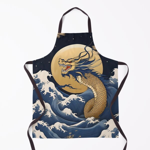 Item preview, Golden Sky Serpent – Vintage Japanese Myth Print designed and sold by Vandy Fullam.