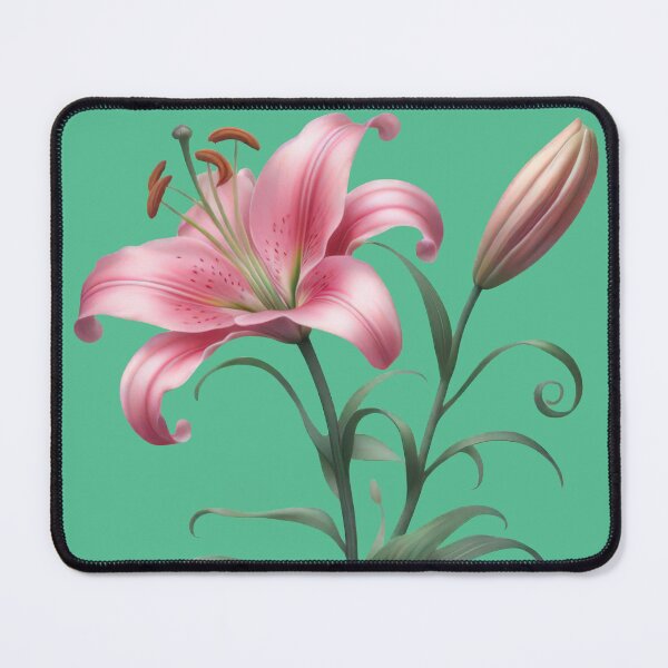 Item preview, Elegant Pink Stargazer Lily with a Bud designed and sold by IraBum.