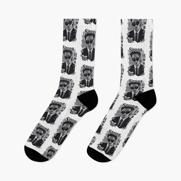 Item preview, Ateez Seong Hwa Kpop Boy Group Black and White Collage Design designed and sold by AJUNICE STUDIO.