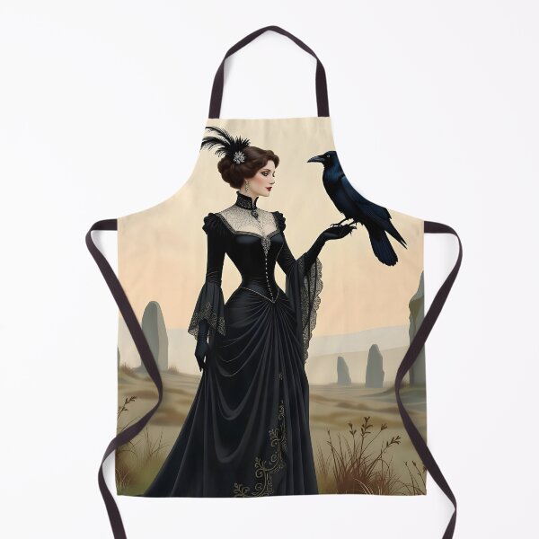 Item preview, Goddess Morrigan with Raven.Edwardian. Vintage. designed and sold by SoniaSarkali.