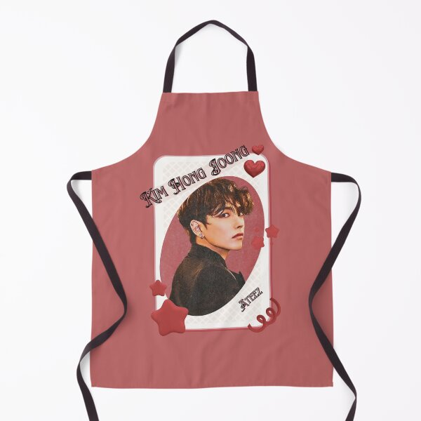 Item preview, Ateez Kim Hong Joong Kpop Boy Group Card Red Aesthetic Collage Design designed and sold by AJUNICE STUDIO.