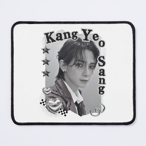 Item preview, Ateez Kang Yeo Sang Kpop Boy Group Card Red Aesthetic Collage Design designed and sold by AJUNICE STUDIO.