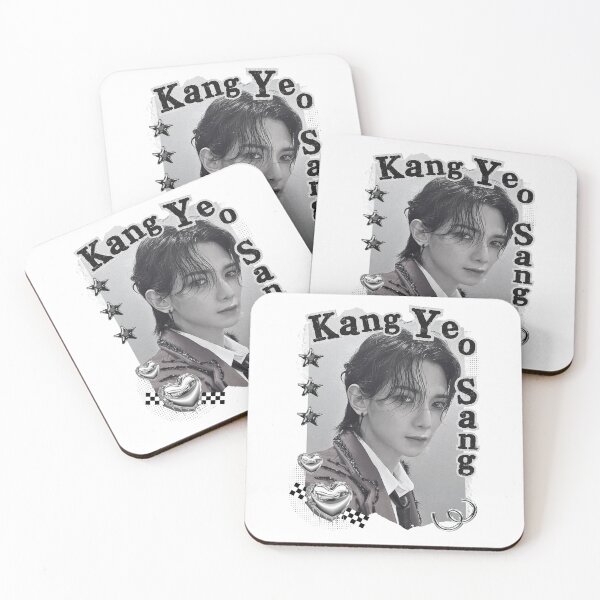 Item preview, Ateez Kang Yeo Sang Kpop Boy Group Card Red Aesthetic Collage Design designed and sold by AJUNICE STUDIO.