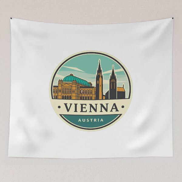 Item preview, Vienna Austria Travel Retro Emblem - Vintage Style Souvenir Design designed and sold by Timegraf.
