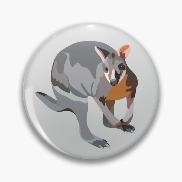 Item preview, D is for Dusky Pademelon, Dusky Pademelon | New Guinea Marsupial Art for Zoo and Animal Lovers designed and sold by PrettylittlepastelUk.