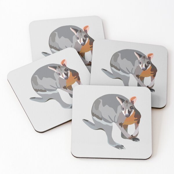 Item preview, D is for Dusky Pademelon, Dusky Pademelon | New Guinea Marsupial Art for Zoo and Animal Lovers designed and sold by PrettylittlepastelUk.