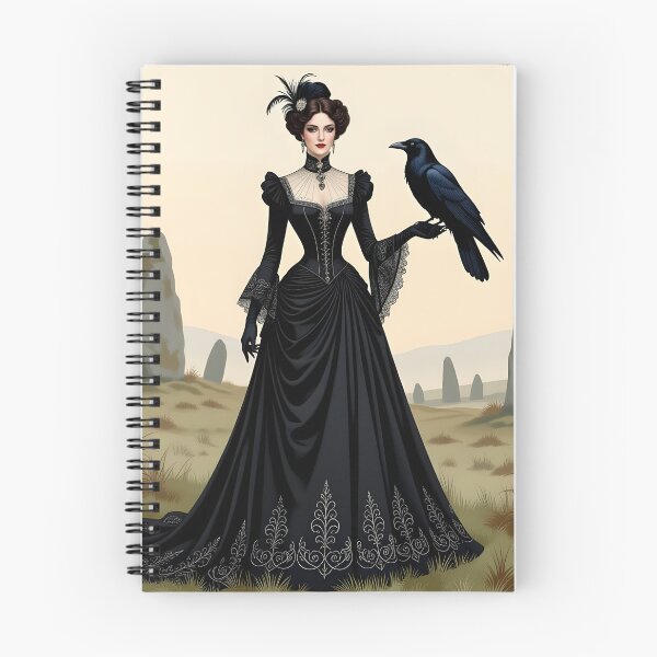 Item preview, Goddess Morrigan with Raven. Edwardian. Vintage. designed and sold by SoniaSarkali.