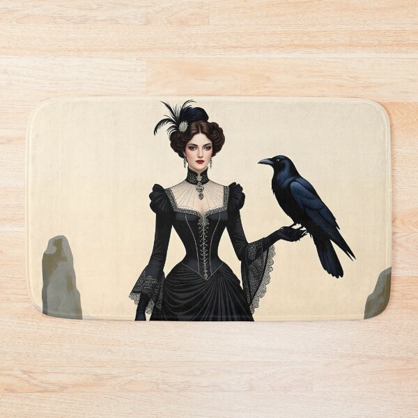 Item preview, Goddess Morrigan with Raven. Edwardian. Vintage. designed and sold by SoniaSarkali.