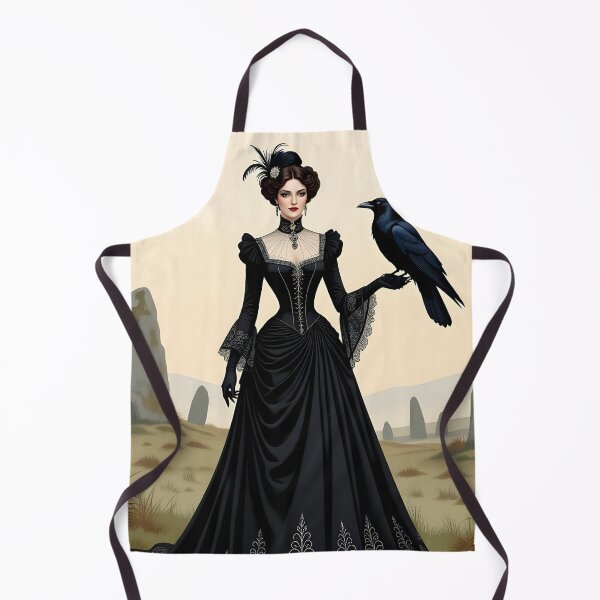 Item preview, Goddess Morrigan with Raven. Edwardian. Vintage. designed and sold by SoniaSarkali.