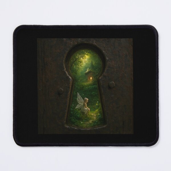 Item preview, Secret Fairy Garden Through Vintage Keyhole – Whimsical Fantasy Art designed and sold by Psycho-Crazy.