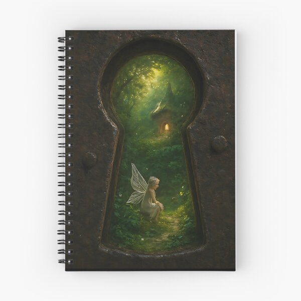 Item preview, Secret Fairy Garden Through Vintage Keyhole – Whimsical Fantasy Art designed and sold by Psycho-Crazy.