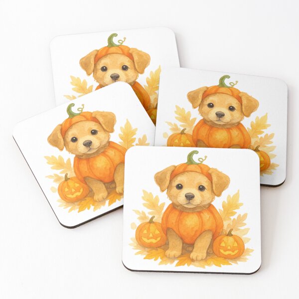 Item preview, Pumpkin Puppy – Cute Halloween Dog Watercolor designed and sold by KateVil.