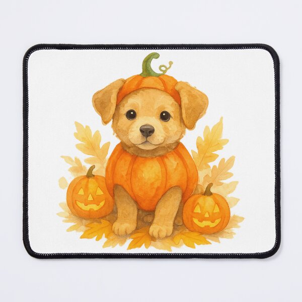 Item preview, Pumpkin Puppy – Cute Halloween Dog Watercolor designed and sold by KateVil.
