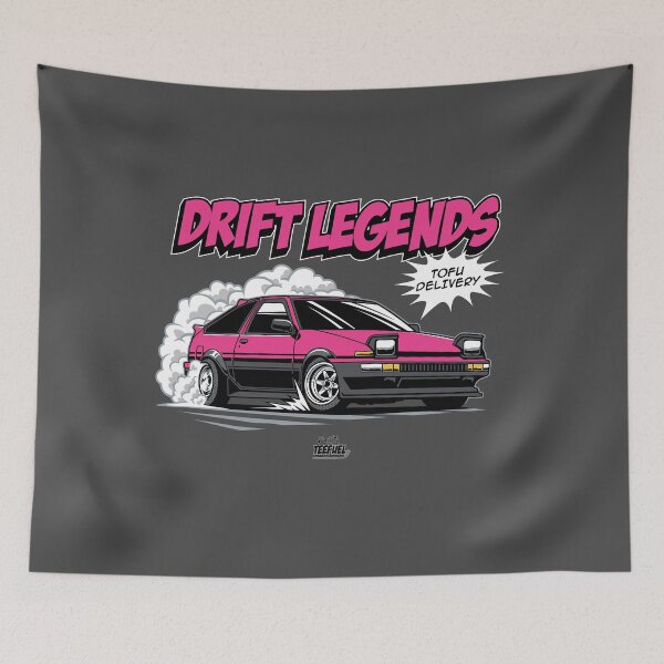 Item preview, AE86 Drift Legends | JDM Drift Car Art | Initial D Inspired Poster designed and sold by TeeFuel.