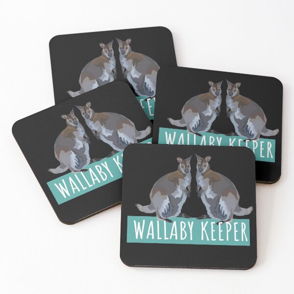 Item preview, Wallaby Keeper, Cute Wallaby Illustration – Australian Wildlife Art designed and sold by PrettylittlepastelUk.