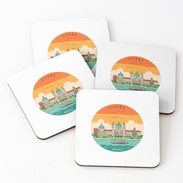 Artikelvorschau, Vienna Austria Travel Retro Emblem - Vintage Style Souvenir Design entworfen und verkauft von Timegraf.