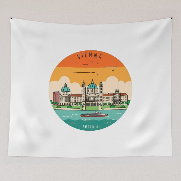 Item preview, Vienna Austria Travel Retro Emblem - Vintage Style Souvenir Design designed and sold by Timegraf.