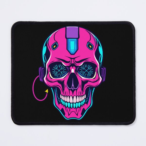 Item preview, Neon Cyber Skull – Futuristic skull in sci-fi look designed and sold by Hans-Design.