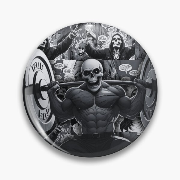 Item preview, 1. TrainHard Co.® – Skull Weightlifter in Flames Gym Motivation designed and sold by TrainHardCo.