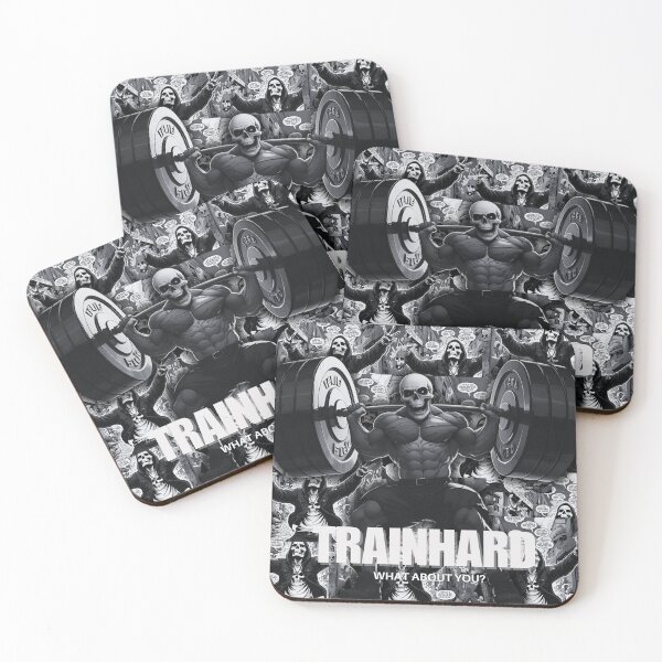 Item preview, 1. TrainHard Co.® – Skull Weightlifter in Flames Gym Motivation designed and sold by TrainHardCo.