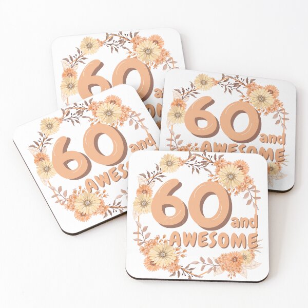 Item preview, 60 and awesome, 60th birthday wishes or invitation designed and sold by EMMonovi.