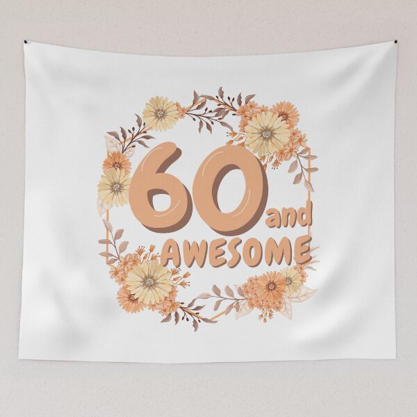 Item preview, 60 and awesome, 60th birthday wishes or invitation designed and sold by EMMonovi.