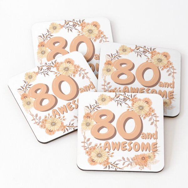 Item preview, 80 and awesome, 80th birthday wishes or invitation designed and sold by EMMonovi.