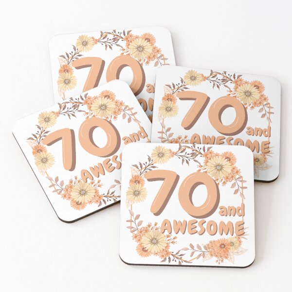 Item preview, 70 and awesome, 70th birthday wishes or invitation designed and sold by EMMonovi.