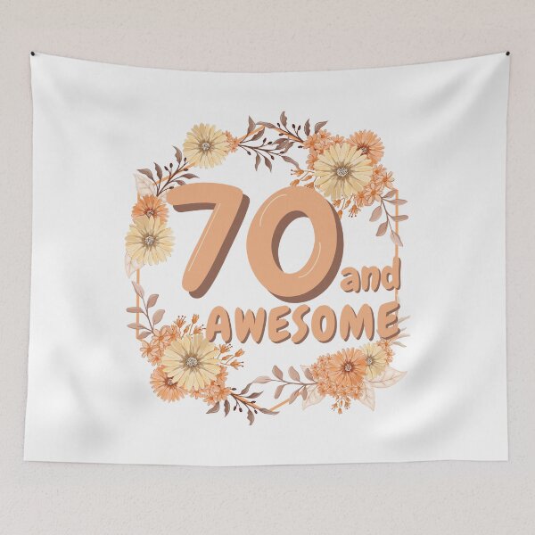 Item preview, 70 and awesome, 70th birthday wishes or invitation designed and sold by EMMonovi.