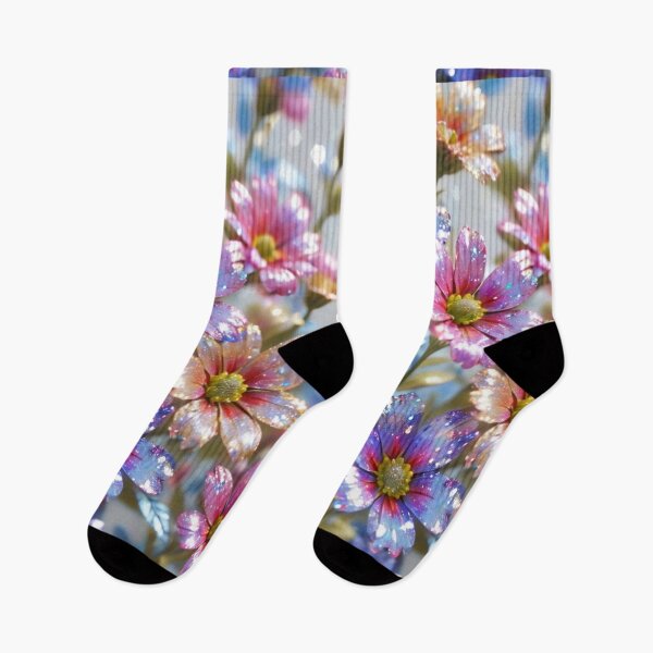 Artikelvorschau, schöne lila Blume mit Funkeln entworfen und verkauft von Nice-patterns.