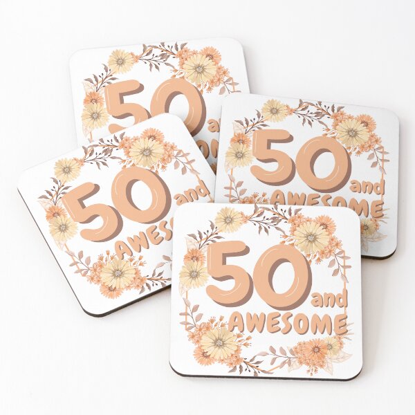 Item preview, 50 and awesome, 50th birthday wishes or invitation designed and sold by EMMonovi.