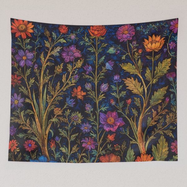 Item preview, Dark Colorful Floral Art designed and sold by TheDarkWardrobe.
