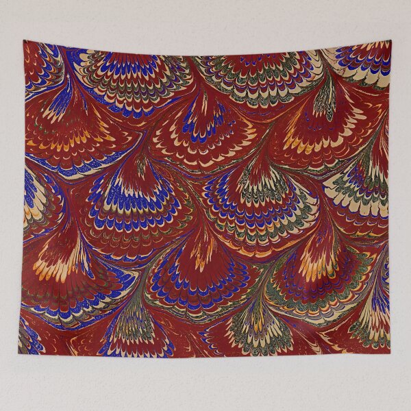 Item preview, Vintage Marbled Decorative Paper: Traditional Bookbinding Endpaper Design designed and sold by PinUpPizzazz.