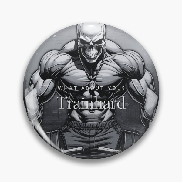 Item preview, TrainHard Co.® – Gothic Skull Barbell Hardcore Gym Motivation designed and sold by TrainHardCo.