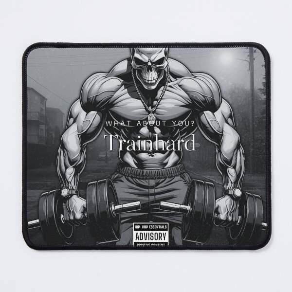 Item preview, TrainHard Co.® – Gothic Skull Barbell Hardcore Gym Motivation designed and sold by TrainHardCo.