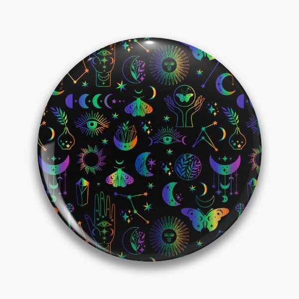 Item preview, UV Blacklight Glow in the Dark Black Magic Witchcraft Pattern designed and sold by FestDrip.