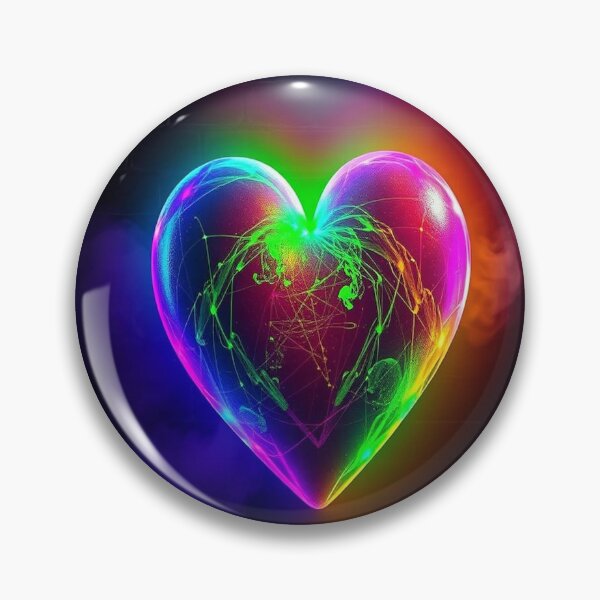 Item preview, Neon Painted Heart designed and sold by Toxi Nostalgia .