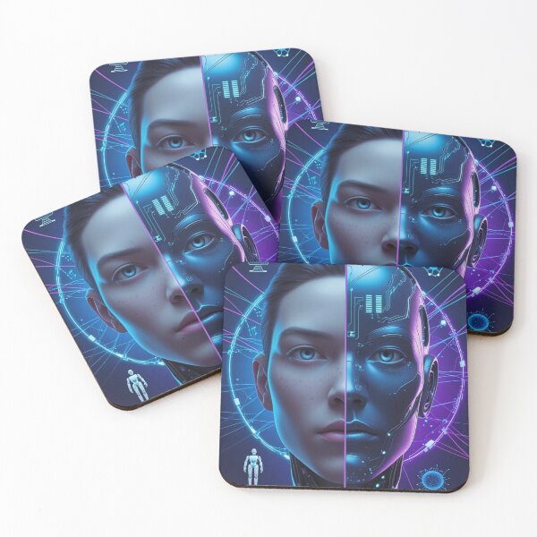 Item preview, AI Fusion Portrait – Human Meets Technology designed and sold by smitke.